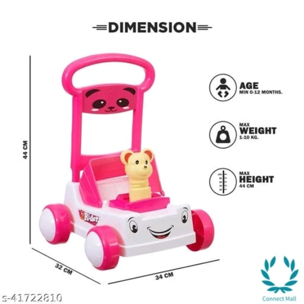 Divi Divine First Step Baby Sit-to-Stand Activity Walker, Baby Push Walker (Pink, 6-18 Months) - 6-18 Months, Pink, Plastic, Pull Along Toys, Pack Of :1